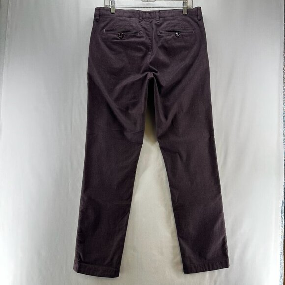 Ted Baker London Lommy Classic Fit Pants Men Sz 32R Chambray Straight Dark Plum - Picture 2 of 12